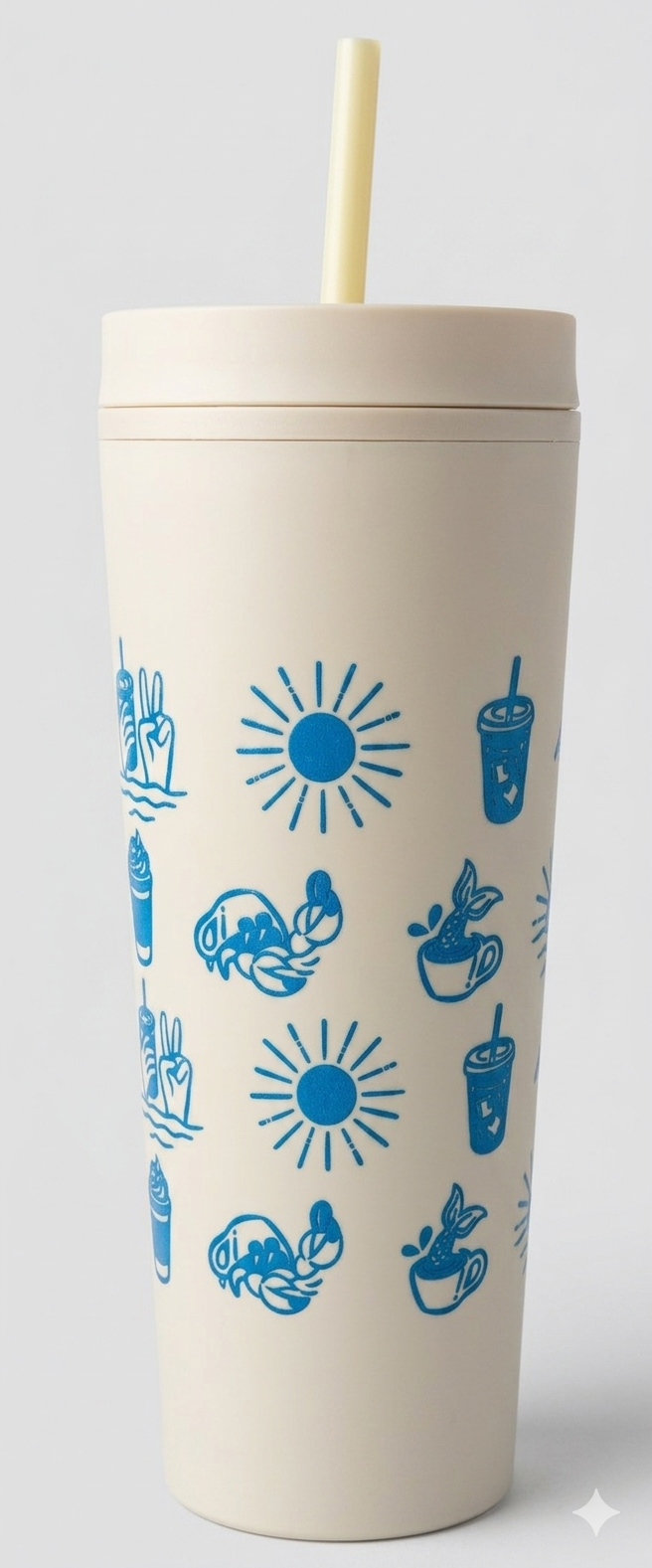 Shore Ave insulated tumbler, back view