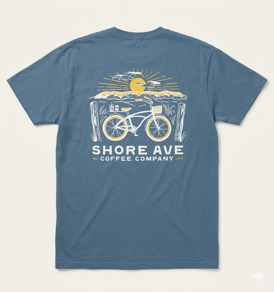 Blue Jean Shore Ave T-Shirt back