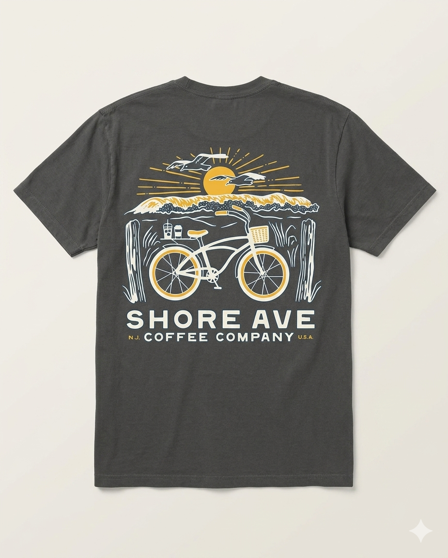 Graphite Shore Ave T-Shirt back