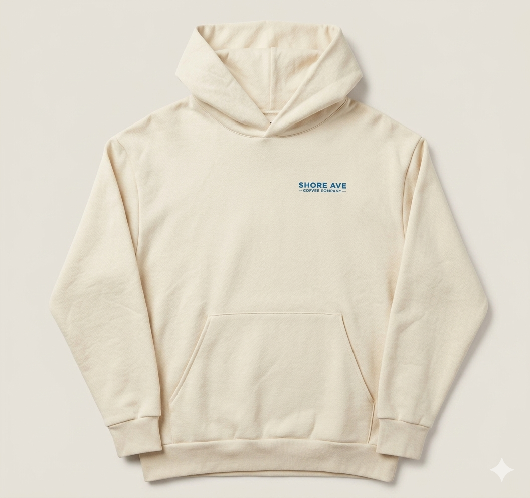 Ivory Shore Ave Crewneck front