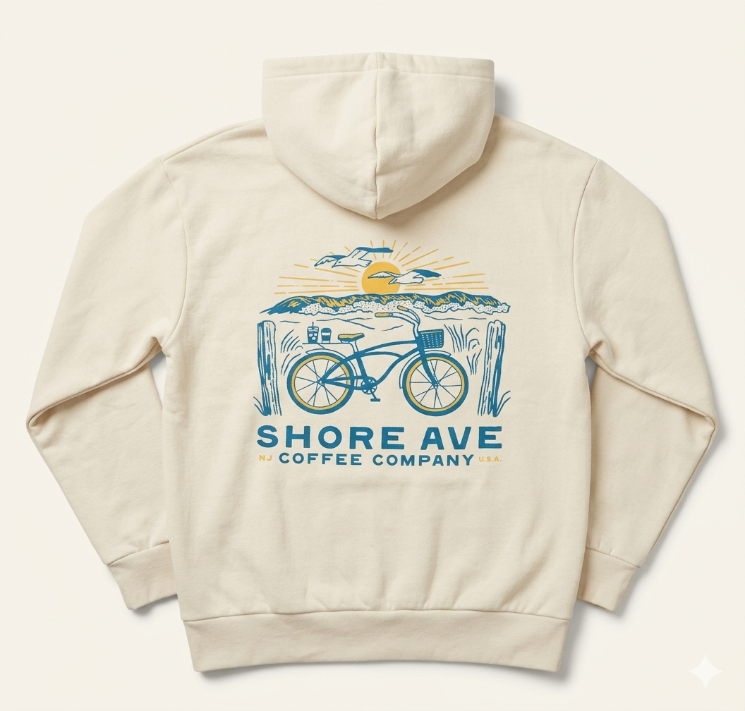 Ivory Shore Ave Crewneck back