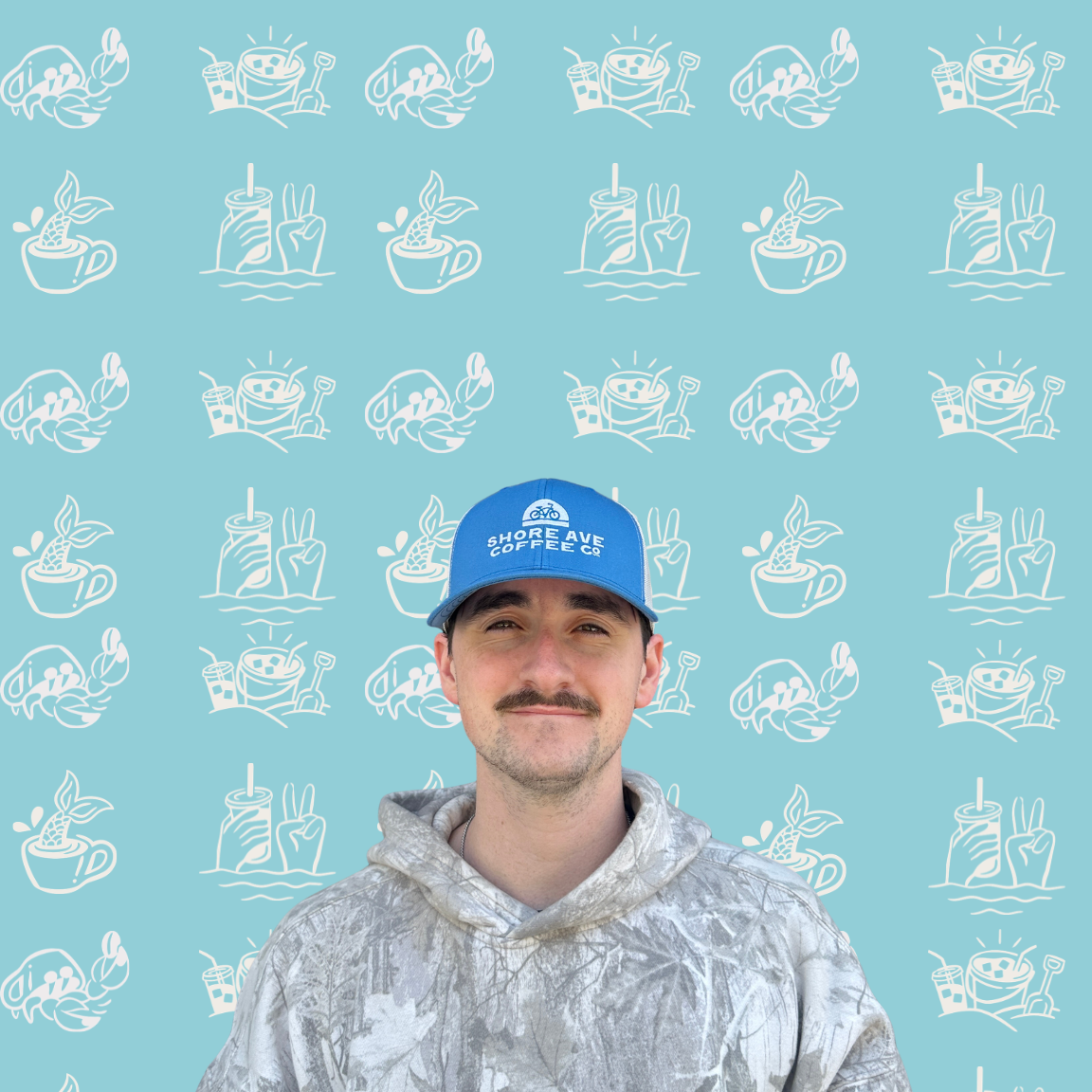 Shore ave blue trucker hat