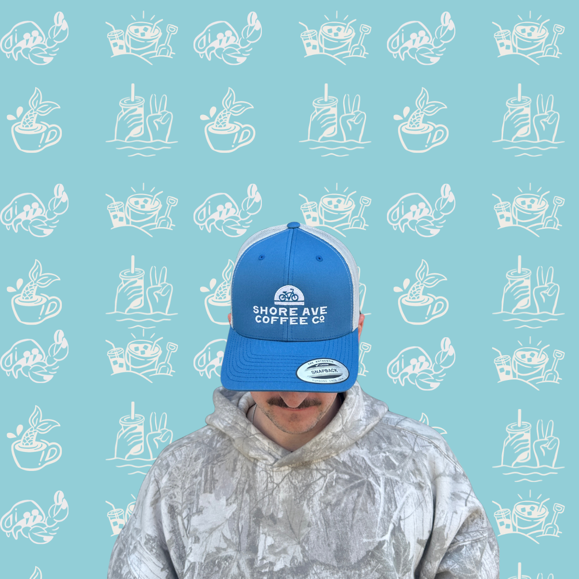 Shore ave blue trucker hat
