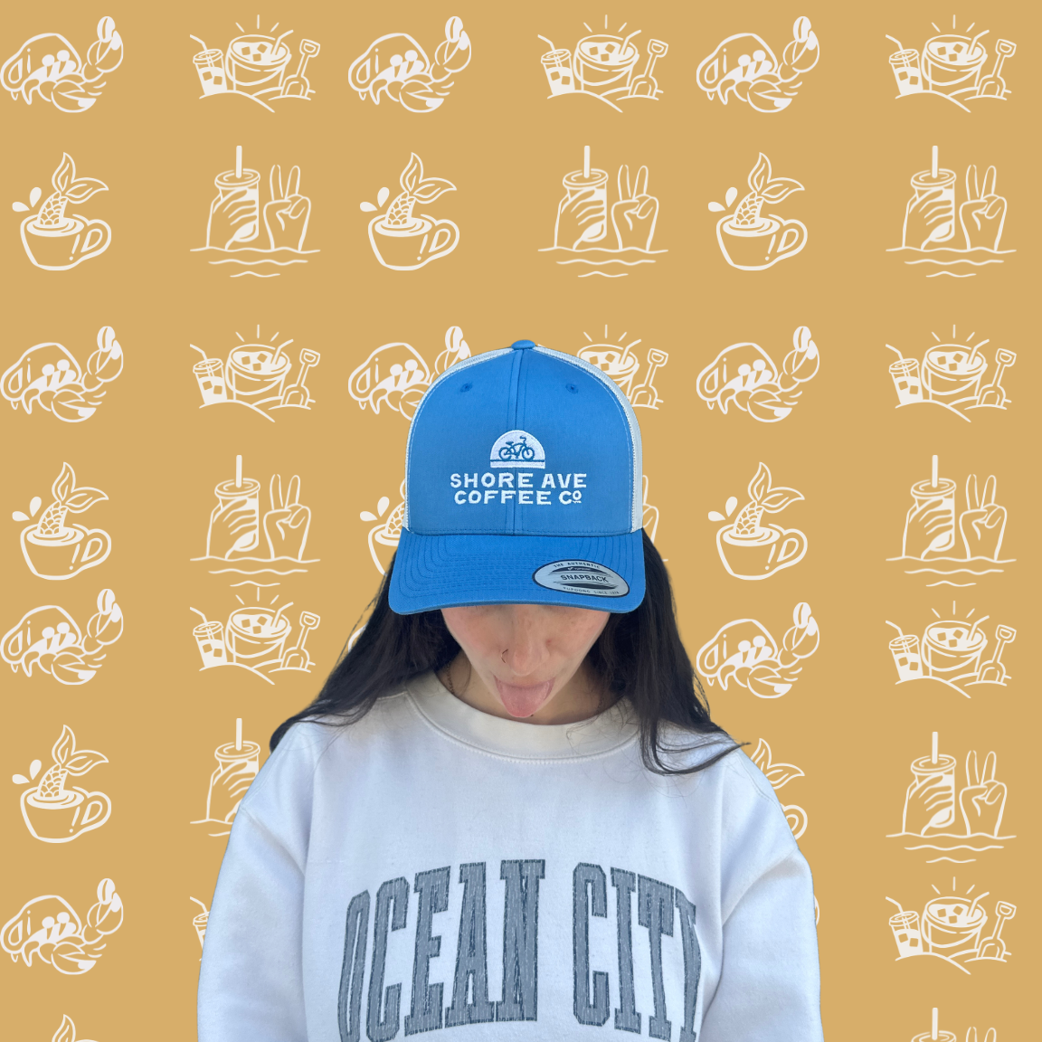 Shore ave blue trucker hat