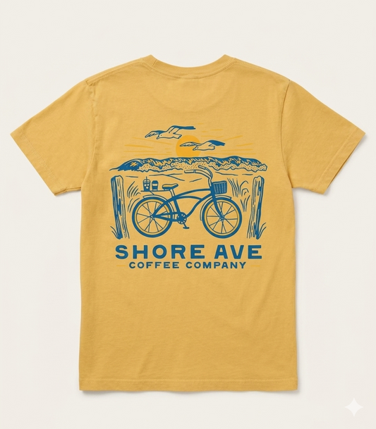 Mustard Shore Ave T-Shirt back