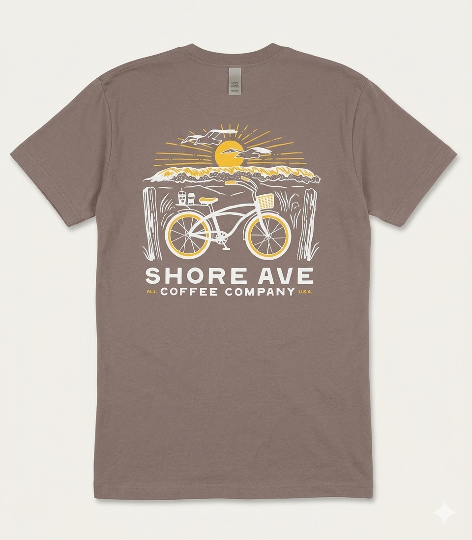 Shiitake Men's Shore Ave T-Shirt back
