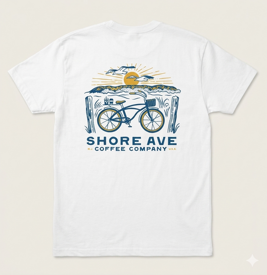 White Men's Shore Ave T-Shirt back