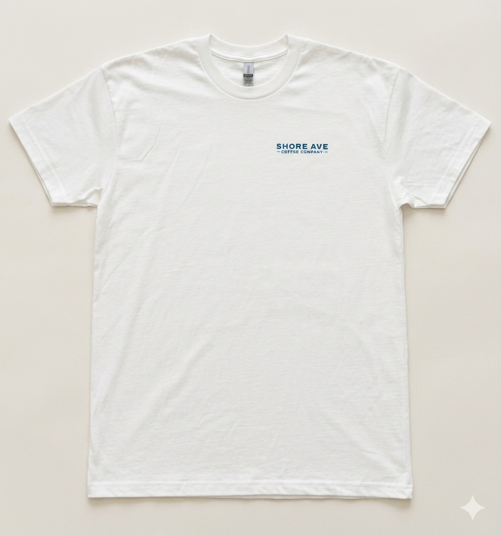 White Men's Shore Ave T-Shirt front