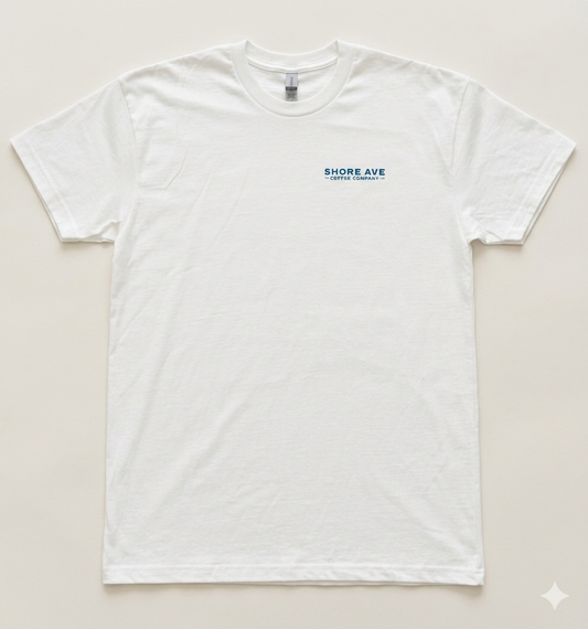White Men's Shore Ave T-Shirt front